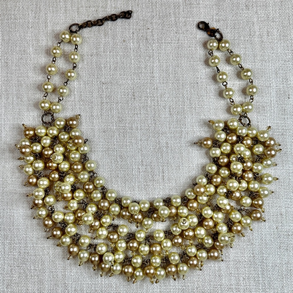 Stella and Dot Sofia Pearl Bib Necklace